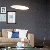 Astra floor lamp with chromed steel structure