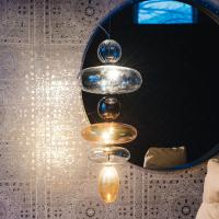 Detail of Baban lamp by Cattelan, with the light on
