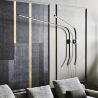 Fisherman arch-shaped adjustable LED wall lamp by Cattelan, discrete design allows you to position this light anywhere
