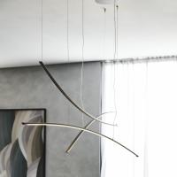 Composition of Katana design lamps, in a way that it is possible to light the ceiling and the floor 