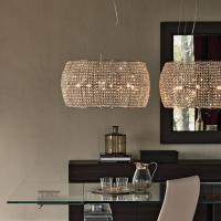 Detail of Kidal chandelier with light on