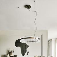 Phoenix suspended round glass lamp by Cattelan