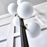 Detail of the spheres in blown glass coated white