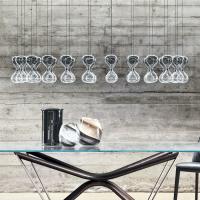 Crystal glass lampshades of the lamp Sablier by Cattelan