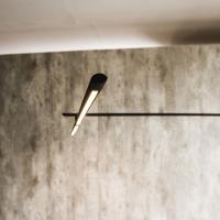 Detail of the functional rotating lampshade which illuminated the part of the living you need to lighten