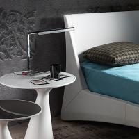 Detail of Dylan bed with Peyote coffee table by Cattelan 