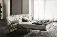 Marlon bed by Cattelan with large headboard in faux-leather