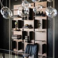 Fifty bookcase by Cattelan in bronze embossed lacquered finish