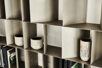 Detail of the metal structure of Nautilus by Cattelan design bookcase