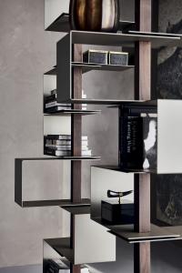 Detail of the shelves of the bookcase Tokyo by Cattelan
