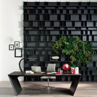 Wally sectional bookcase - composition of vertical bookshelves