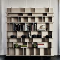 Wally wall bookcase by Cattelan in titanium lacquered version