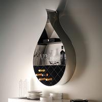 Drop wall mounted steel bottle rack by Cattelan, suitable for living room or kitchen