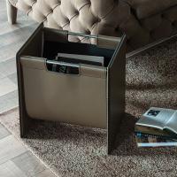 Jerry hide leather magazine rack by Cattelan
