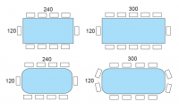 Seats scheme for the glass top