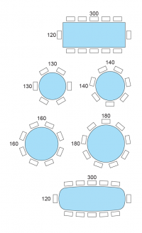 Carioca bevelled glass table - Seating arrangement