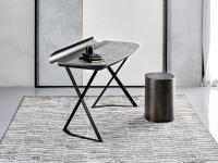 Cocoon by Cattelan minimalistic writing desk with Keramik Arenal top