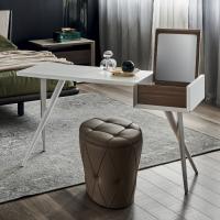 Batik modern desk by Cattelan, with storage compartment and mirror