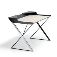 Qwerty desk by Cattelan - graphite painted-steel structure