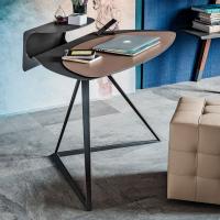 Storm design steel writing desk by Cattelan painted in graphite