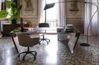 Vega design office desk in steel by Cattelan