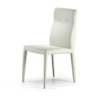 Agatha Flex chair in white leather by Cattelan