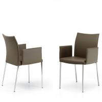 Anna chair with curved backrest by Cattelan - medium model with armrests