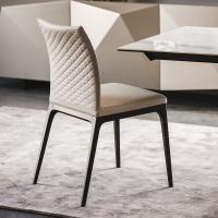 Arcadia chair by Cattelan without armrests with medium back quilted backrest