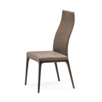 Arcadia high-back leather chair by Cattelan with 942 Mud cover 