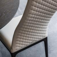 Detail of the precious quilting to decorate the back of the Arcadia chair by Cattelan