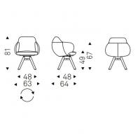Scheme of Bombè chair by Cattelan