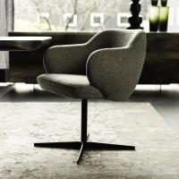 Bombè X chair by Cattelan with fabric covered seat and back