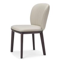Chris by Cattelan upholstered chair with wooden legs