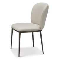 Chris ML by Cattelan upholstered chair with metallic legs