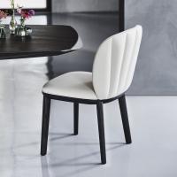 Chrishell by Cattelan upholstered chair with shaped-sell finish