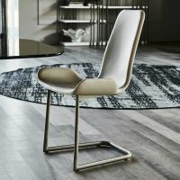 Flamingo living room chair with sled base by Cattelan