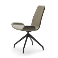 Flamingo chair by Cattelan with spoke base and leather seat