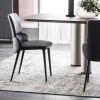 Ginger upholstered dining room chair by Cattelan in dark colouring