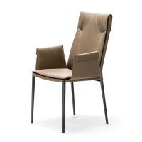 High-back chair with armrests Isabel by Cattelan