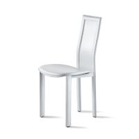 Lara white hide-leather chair
