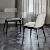 Magda chair without armrests and with smooth backrest, by Cattelan