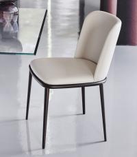 Magda chair without armrests and with smooth back, by Cattelan