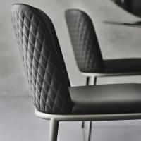 Close-up of the quilted back on the Magda chair by Cattelan