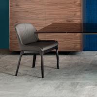 Musa leather tub chair by Cattelan, armless version
