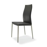 Norma chair by Cattelan quilted with metallic legs