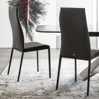 Norma chair by Cattelan with high and quilted back