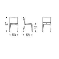 Scheme measurements Penelope chair
