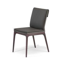 Sofia leather upholstered wooden chair by Cattelan 