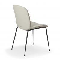 Tina dining chair in soft leather by Cattelan
