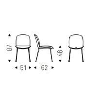 Measurements of the Tina chair by Cattelan